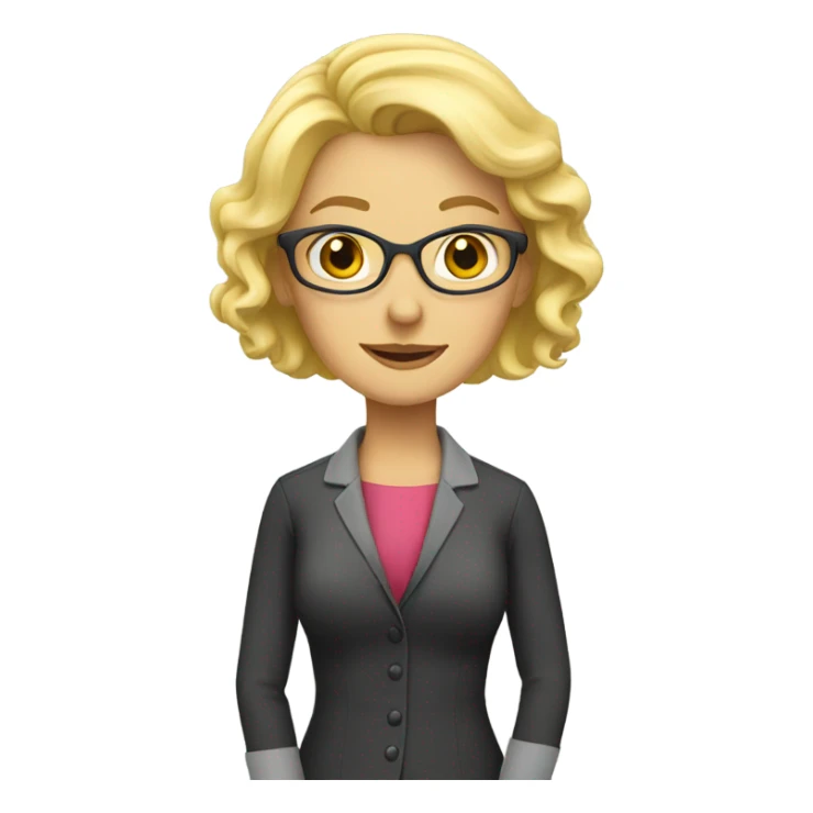 blonde woman- teacher sticker