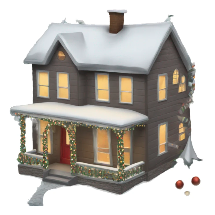 christmas house  sticker