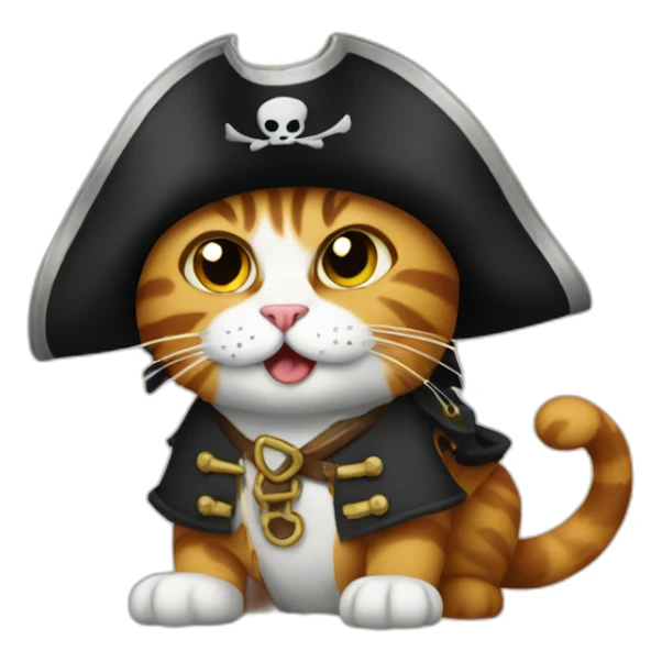 pirate cat sticker