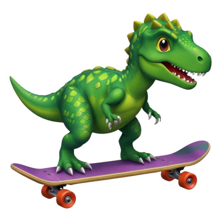 Dinosaur on a skateboard sticker