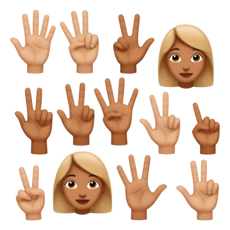 25 in asl signs sticker