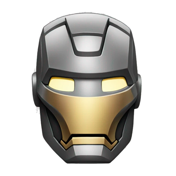 Iron man with mask on sticker