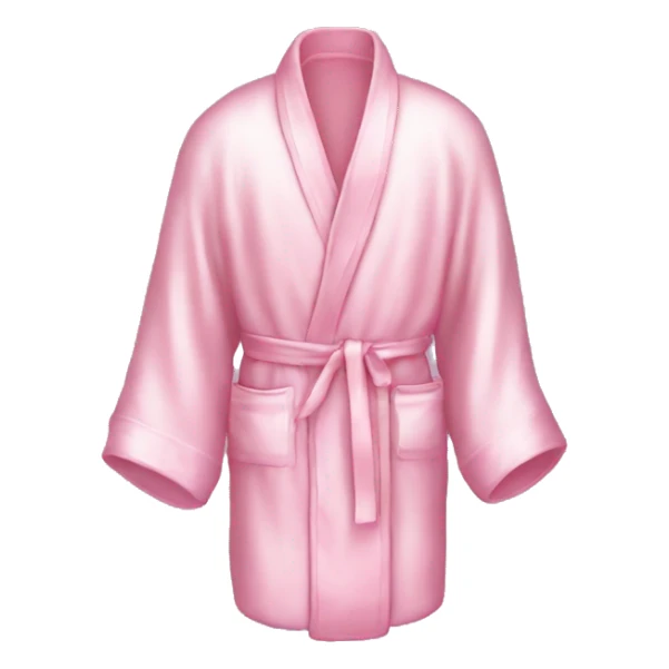 Light pink silk slippers and robe sticker