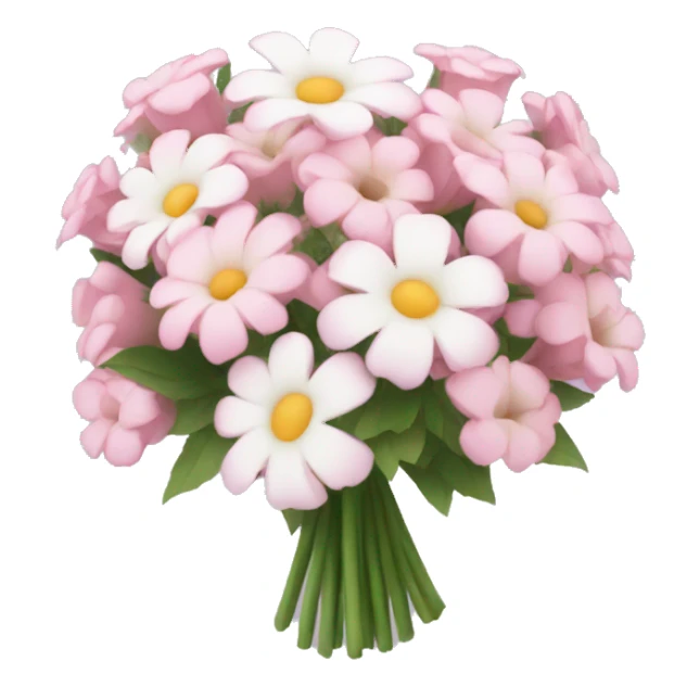 pink white flower bouquet  sticker