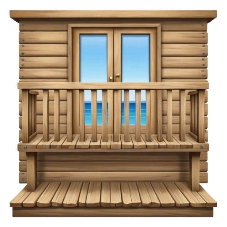 balcony made out of wood sticker