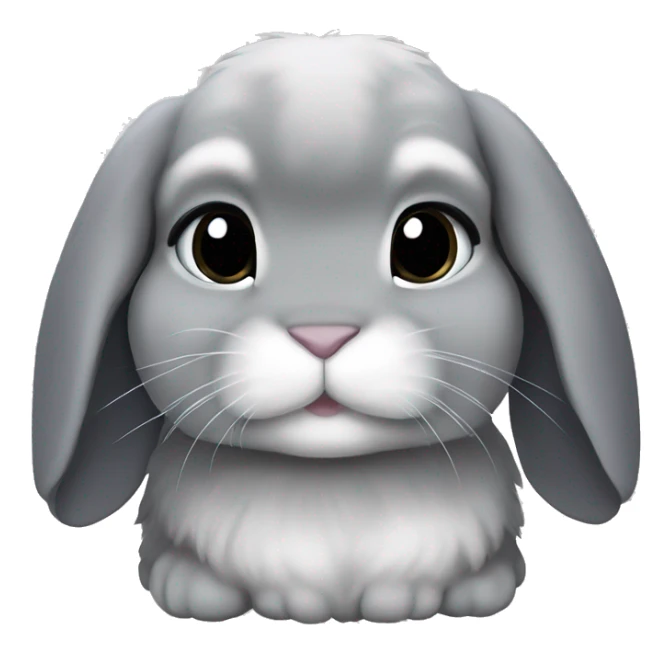 Grey holland lop bunny sticker