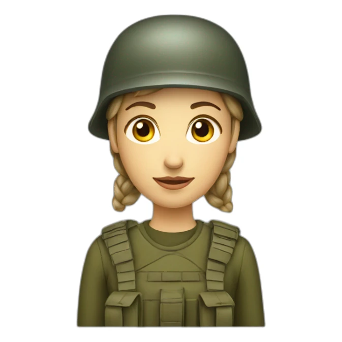 ukranian soldier woman sticker