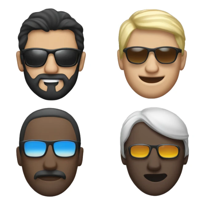 Teufel, sonnenbrille, muskeln, luzifer sticker