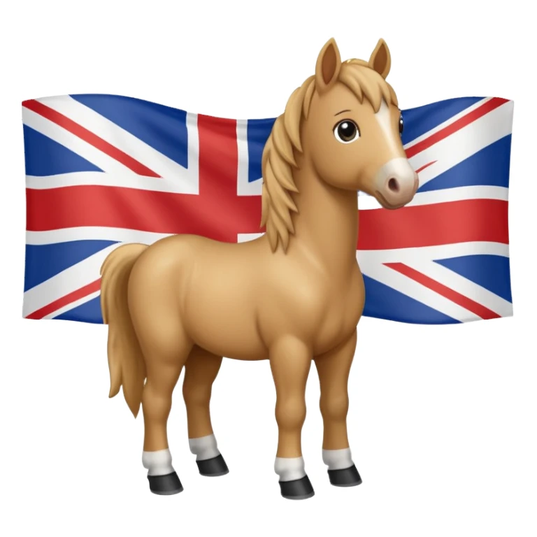  baby horse union jack sticker