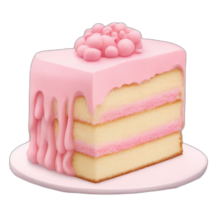 Simple cake with pastel pink frosting sticker