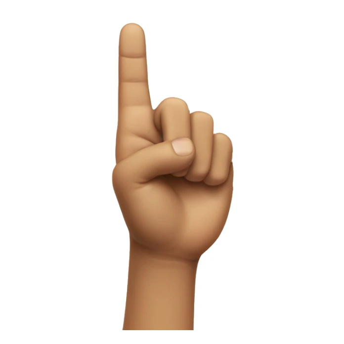 Hand with index finger up sticker