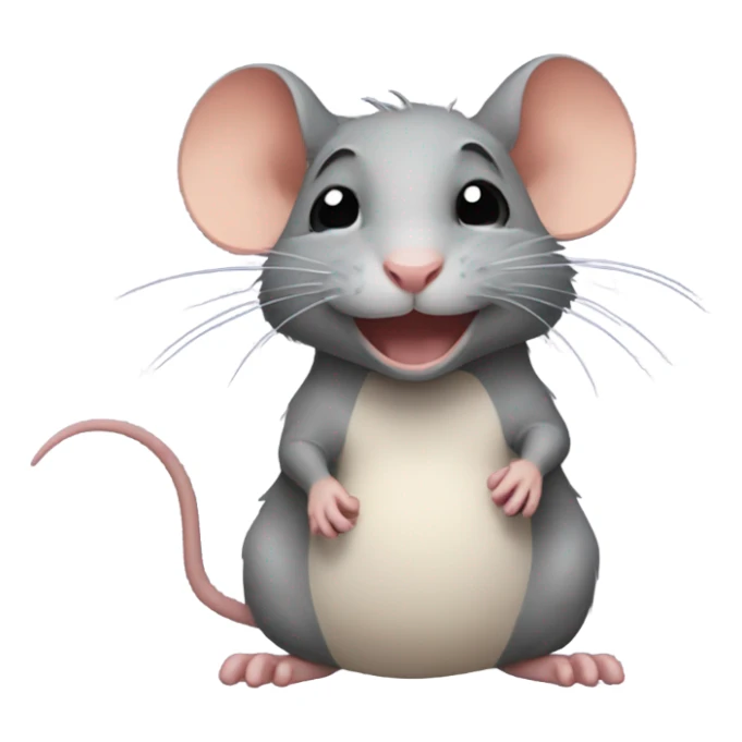 The little rat grins slyly sticker
