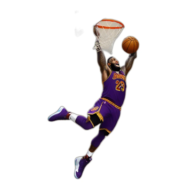 Lebron james dunking sticker