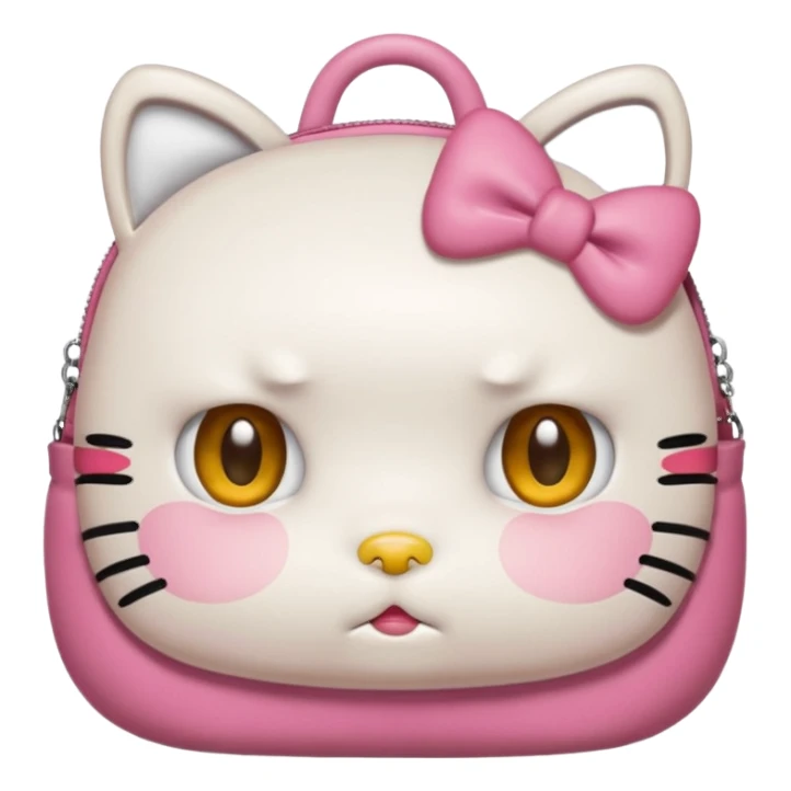 Hello Kitty Face with Bags Under Eyes sticker