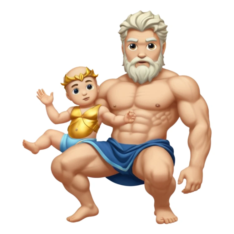 zeus thigh and baby in it sticker