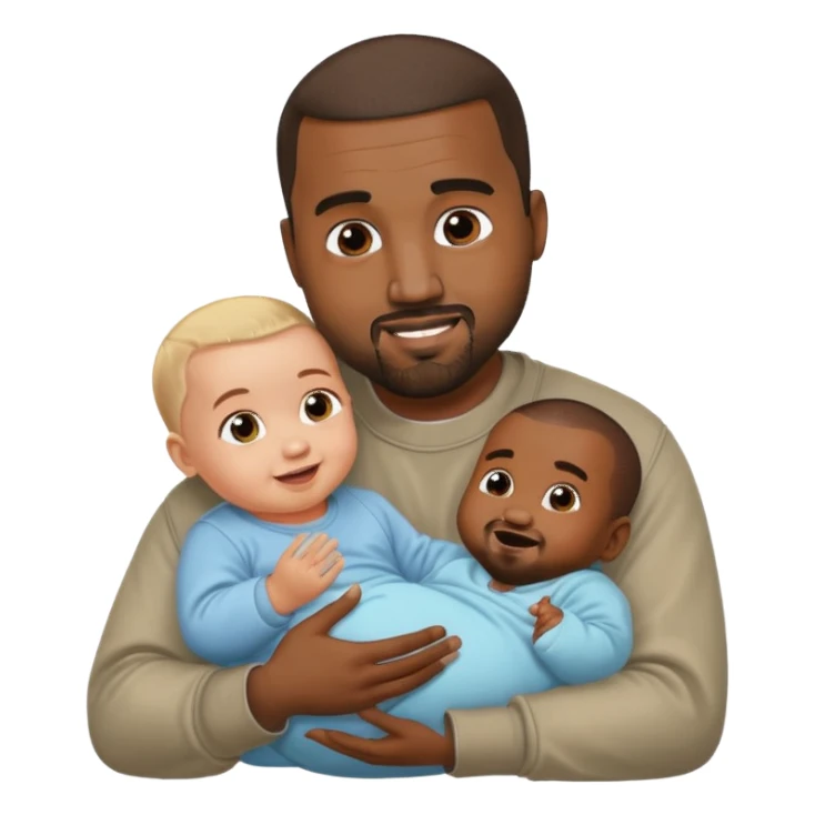 Kanye asks a baby sticker
