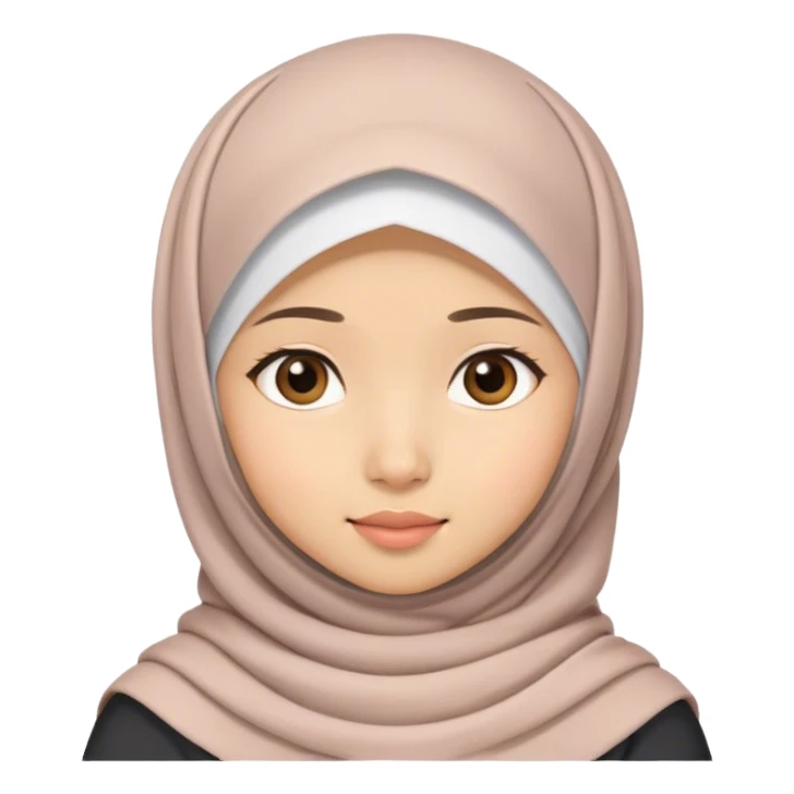 cute asian girl with hijab sticker