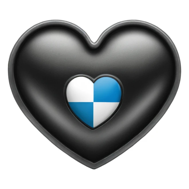 heart shaped bmw sticker