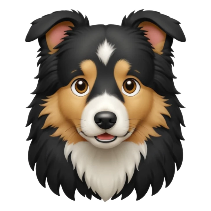 Black collie  sticker