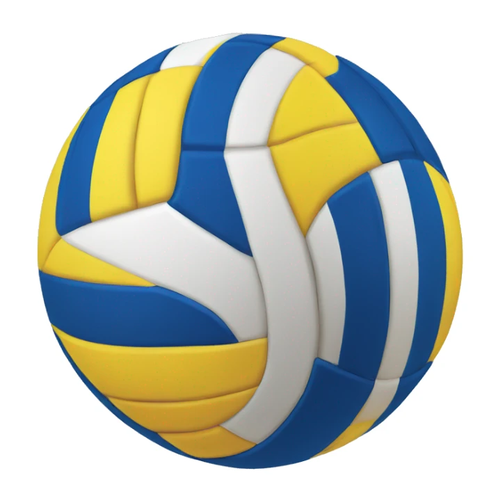 Volleyball ball yellow and blue sticker