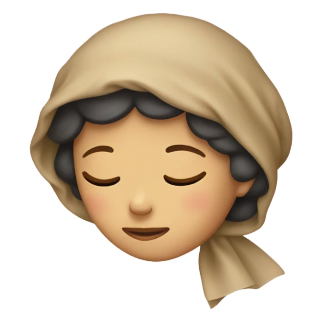 Girl with bonnet on sleeping sticker