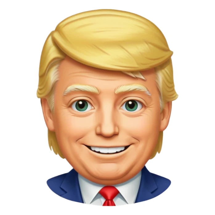 trump as a retro sticker sticker