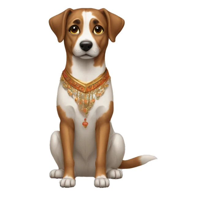 Dog wearing gulf traditional clothing  sticker