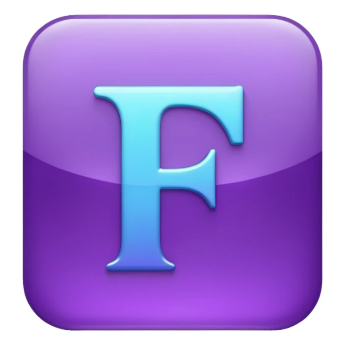 purple letter T sticker