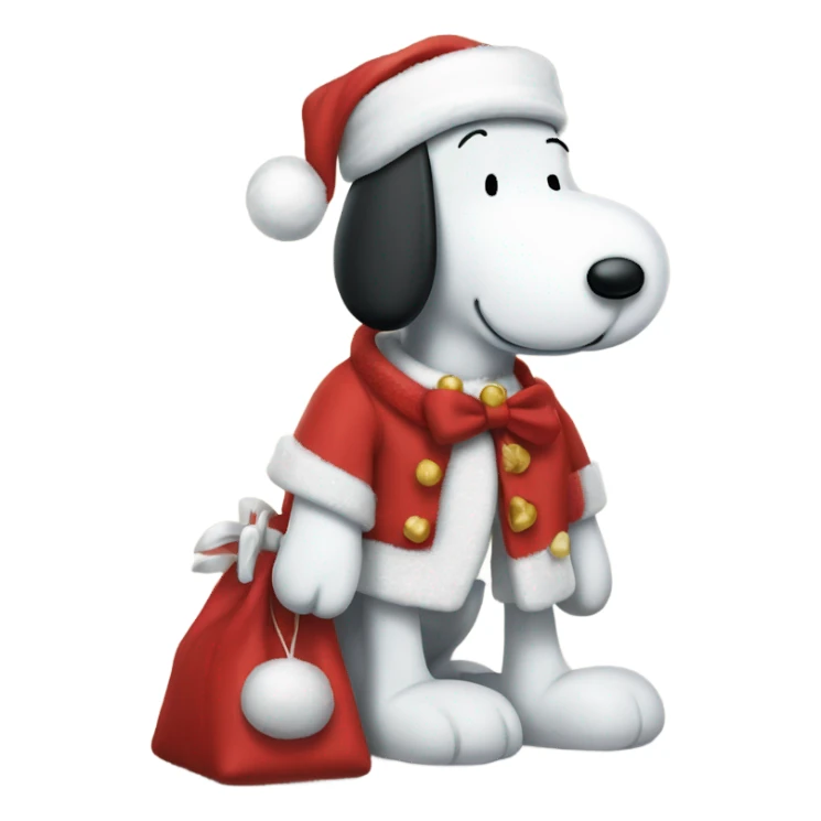 snoopy vestito da babbo natale sticker