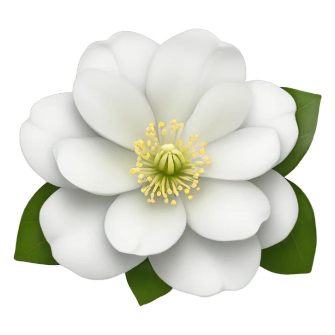camelia white flower sticker
