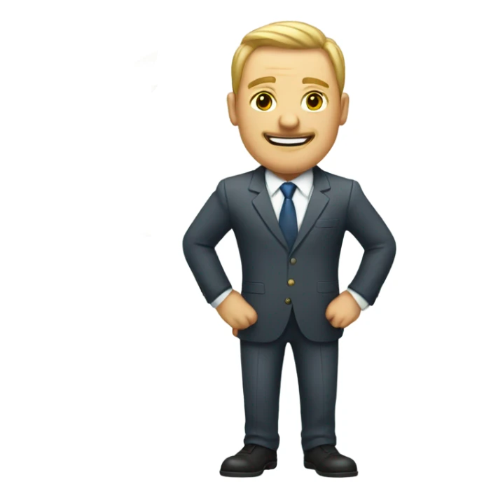 Boss with plants in office sticker