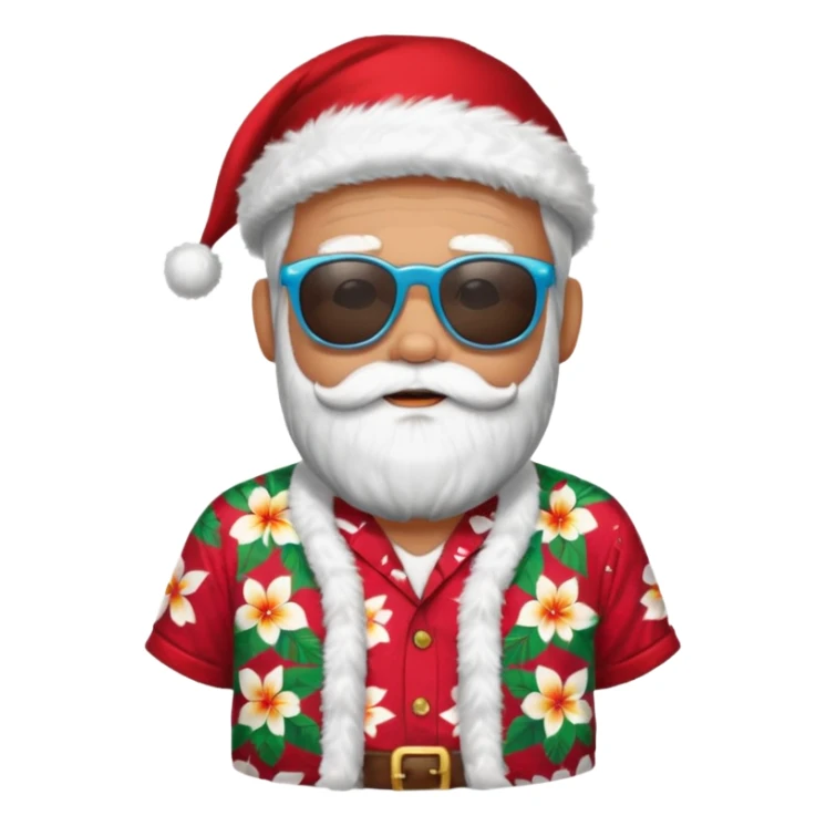santa klaus with summer clothes sticker