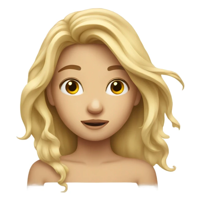 Wake up blond girl sticker