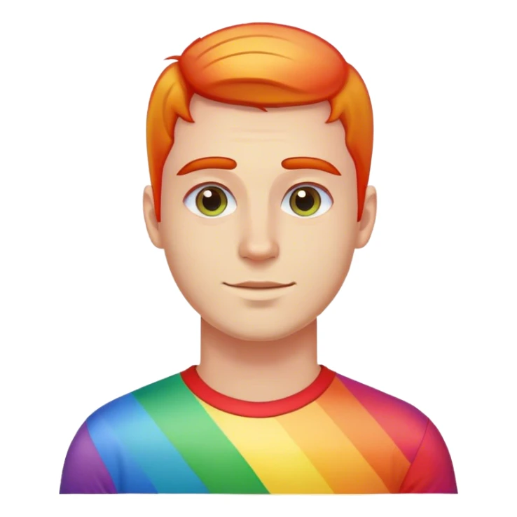 rainbow shirt man
 polish sticker