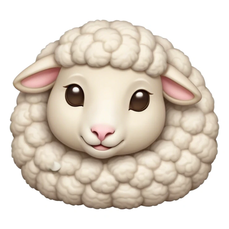 Meme-Worthy Cute Sleeping Sheep Portrait Emoji, Head resting peacefully with a contented smile, showcasing a robust build and a luxuriously soft white fleece, eyes shut in a serene, restful nap, Simplified yet hilariously adorable features, highly detailed, glowing with a soft, drowsy light, high shine, relaxed and utterly lovable, stylized with an air of playful laziness, bright and heartwarming, soft glowing outline, capturing the essence of a comically sleepy sheep, so meme-worthy it feels like it could instantly become the next viral sensation of adorable slumber! sticker