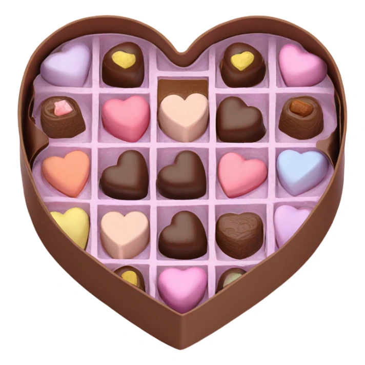 heart chocolate box pink pastel sticker