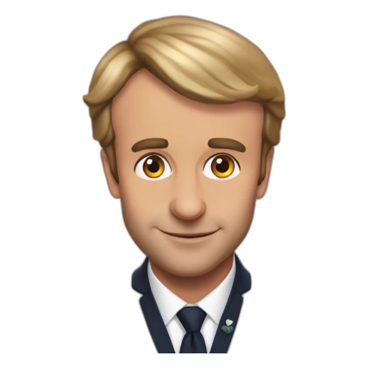 Emmanuel Macron love heart eyes sticker