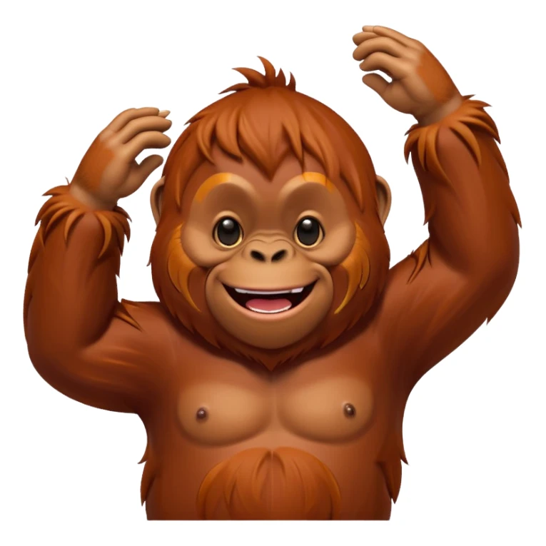 Down syndrome orangutang dabbing sticker