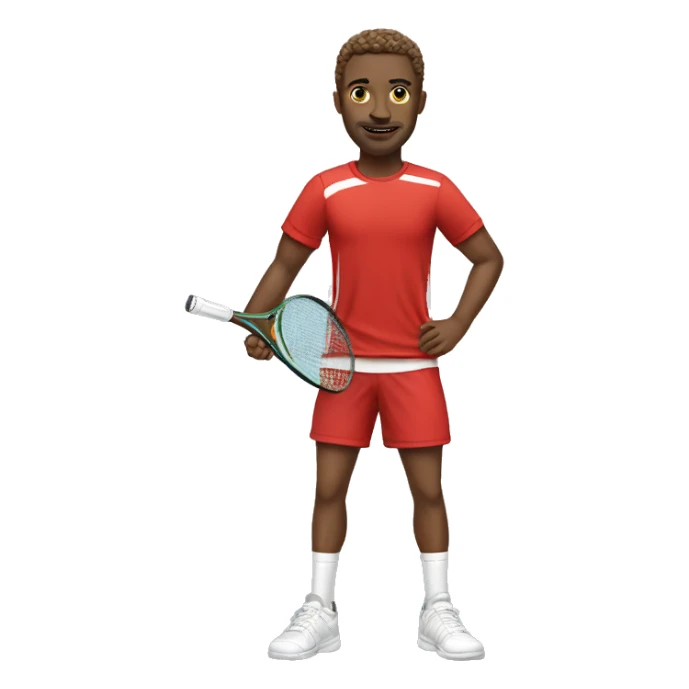 tenis player whith red t-shirt sticker
