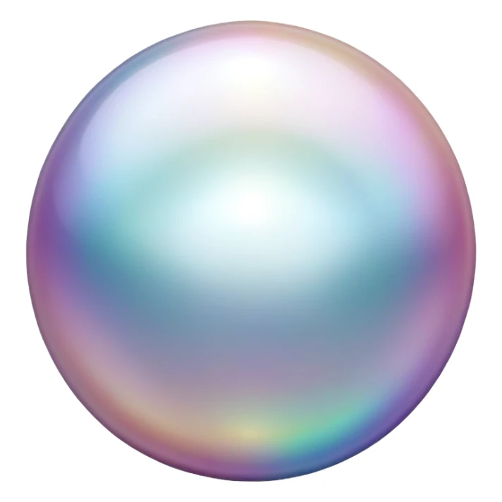 Pearl gemstone shiny and iridescent sticker