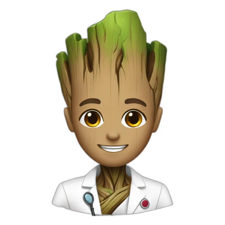 groot a doctor cosmetologist in the mars sticker