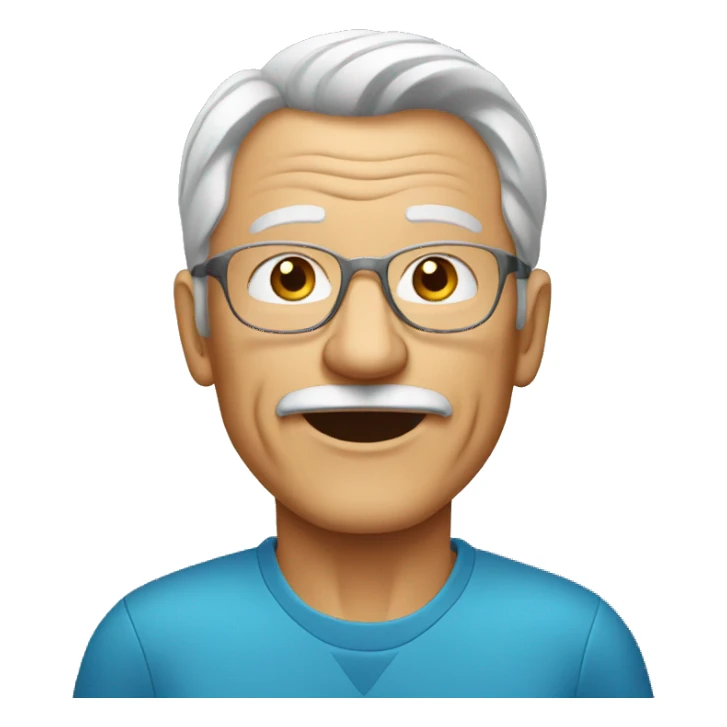 senior man sports sticker