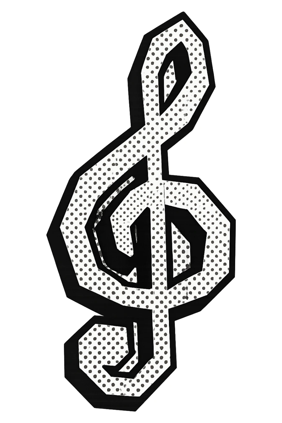 treble clef sticker