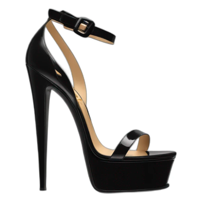 Ysl TRIBUTE PLATFORM SANDAL black PATENT LEATHER sticker