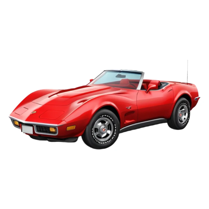 1973 red corvette convertible sticker