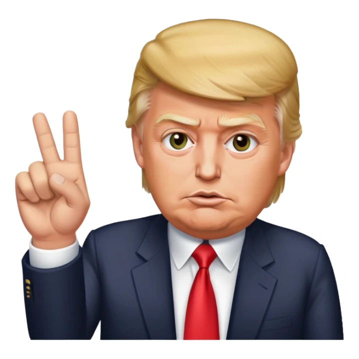 Trump flipping people off sticker