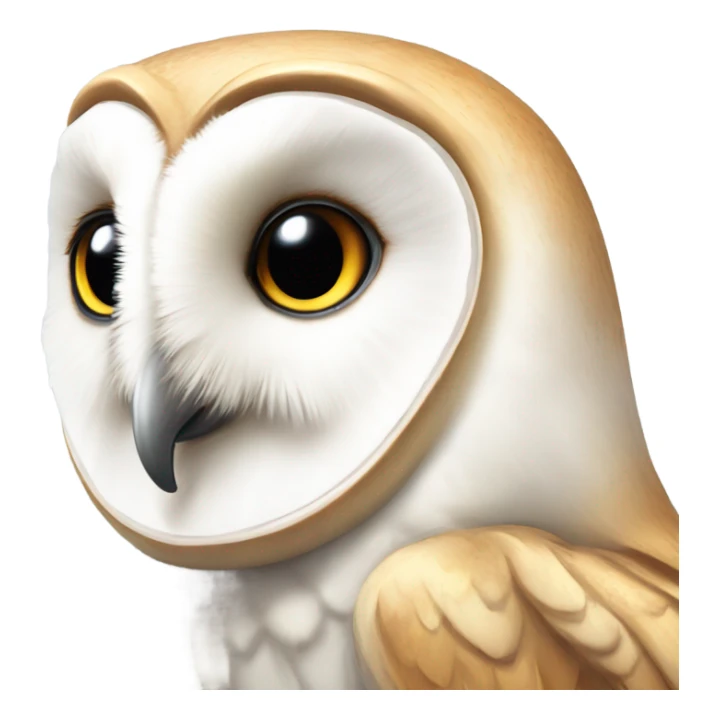 Barn owl with unicorn horn sticker