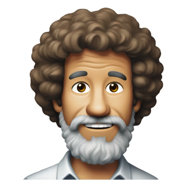 bob ross painting somtihng sticker