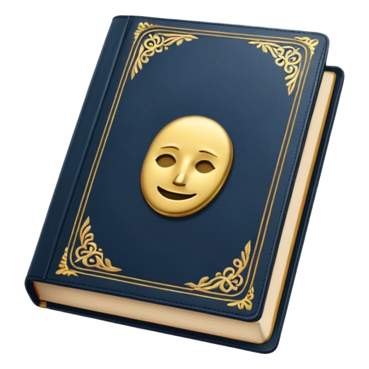 An English language textbook, no faces on it.  sticker