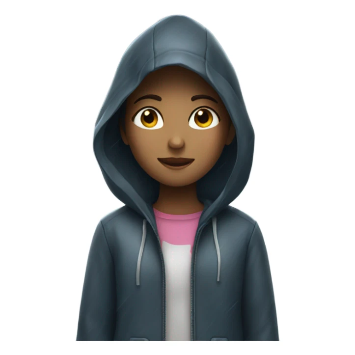 A girl in the rain  sticker